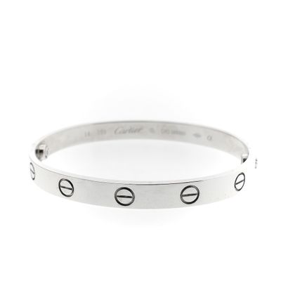 Image 1 of 18K white gold LOVE bracelet; Cartier | Ø 54.5 mm