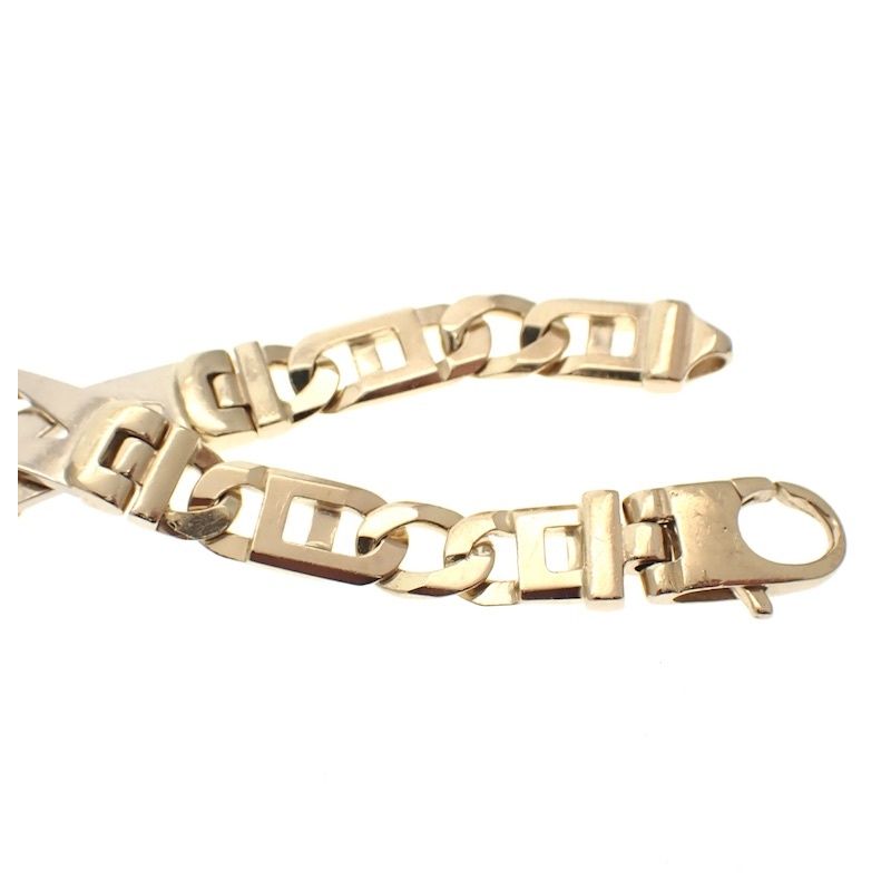Image 6 of Two-tone gold link bracelet with diamonds