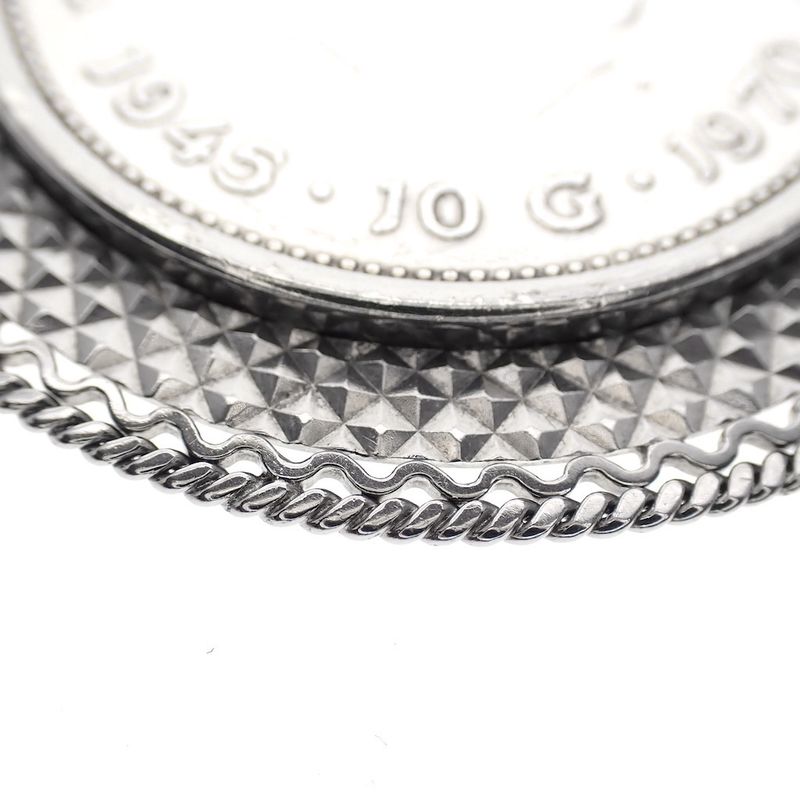 Image 3 of Silver pendant with a 10 guilder coin; Juliana 1970