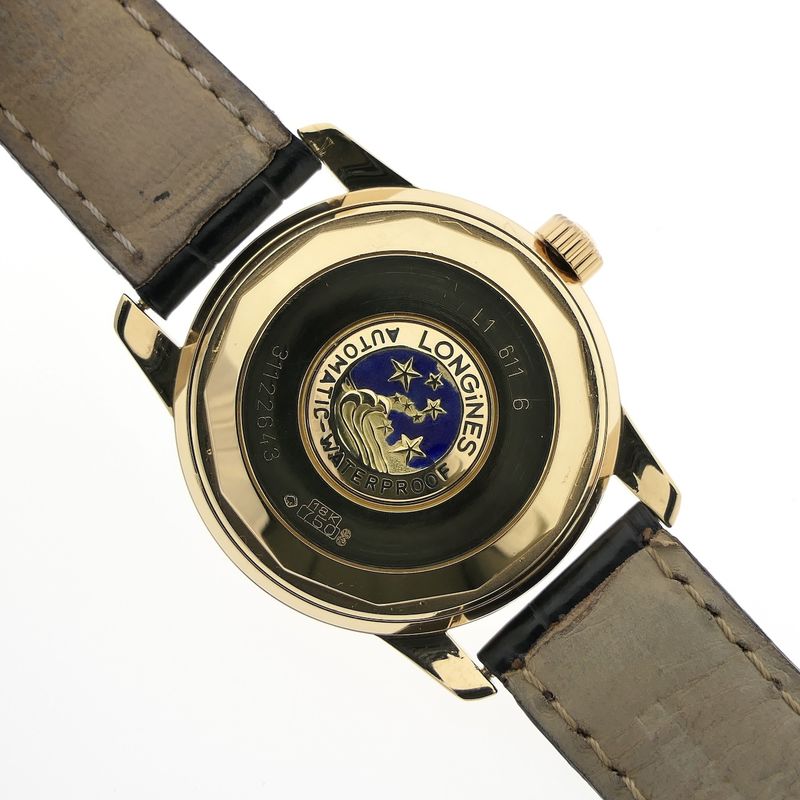 Image 8 of Longines Conquest Heritage L1.611.6; Automatic 18k gold men's watch