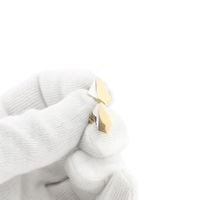 Two-tone gold stud earrings