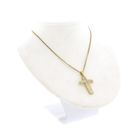 Image 6 of Gold pendant of a cross with zirconia