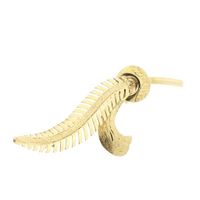 Gold feather brooch