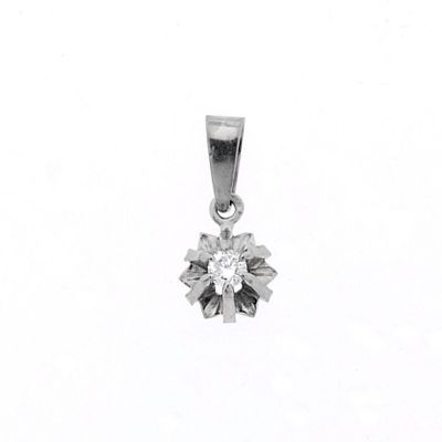 White gold pendant with diamond | 0.05 ct. Image 1 of White gold pendant with diamond | 0.05 ct.
