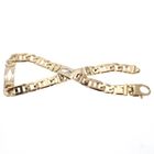 Image 7 of Two-tone gold link bracelet with diamonds