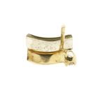 Image 9 of Bicolor gold stud earrings with zirconia