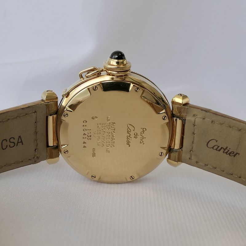 Image 8 of Cartier Pasha Automatic; 18k gold unisex watch