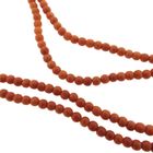 Image 7 of Antique blood coral bead necklace with gold decorative clasp | 43 cm