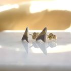 Image 8 of Gold stud earrings with titanium