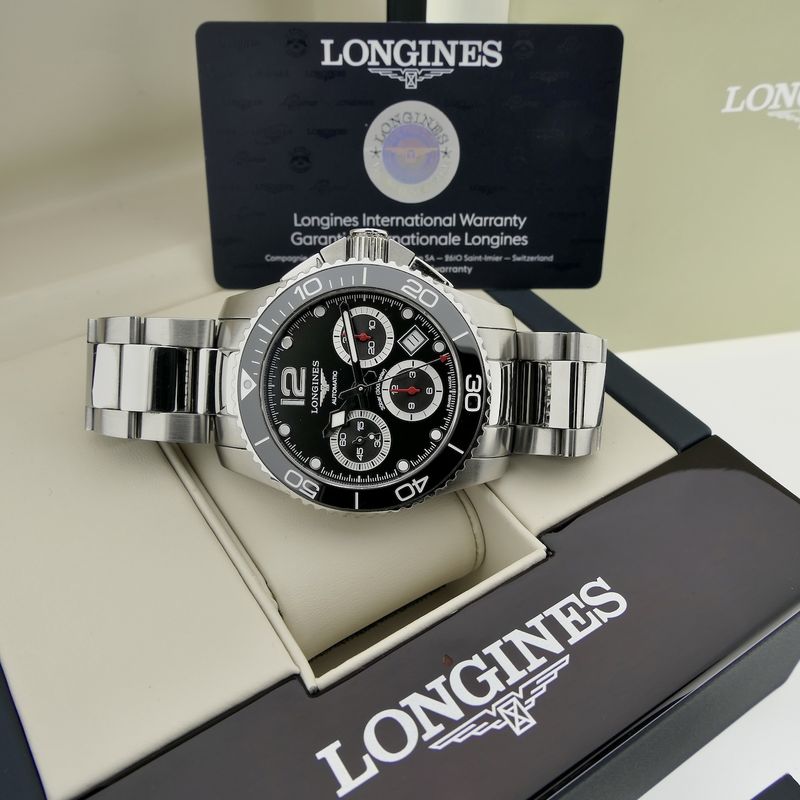 Image 9 of Longines Hydro Conquest L3.783.4; Automatic chronograph men's watch