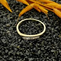 Gold ring with zirconia