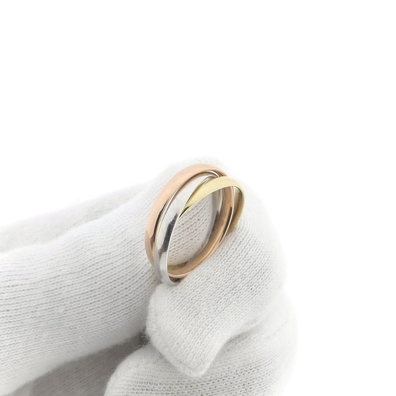 Image 7 of Tricolor gold trinity ring