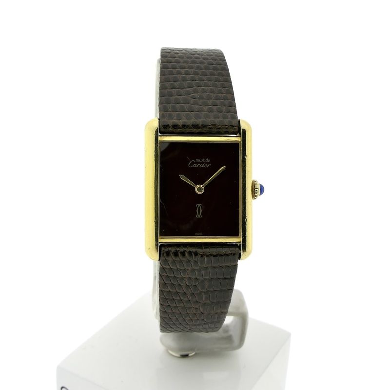 Image 8 of Cartier Tank Vermeil; Vintage mechanical women's watch