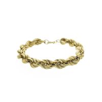 Gold twisted link bracelet