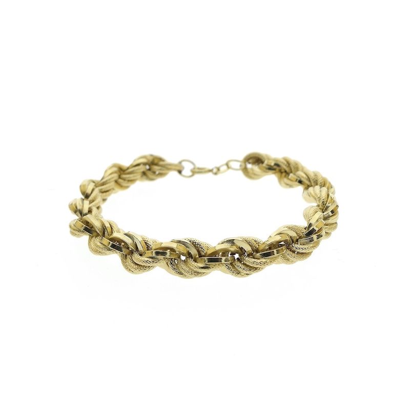 Image 1 of Gold twisted link bracelet