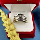 Image 2 of Gold robust ring with ruby ​​and diamond | 0.61 ct.