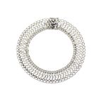 Image 1 of Silver wide braided link bracelet | 20 cm