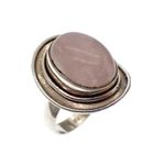 Image 1 of Silver ring with rose quartz