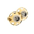 Image 4 of Gold stud earrings with diamond; 0.04 ct.