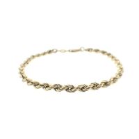 Gold twisted link bracelet | 20.5 cm