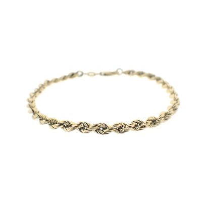 Image 1 of Gold twisted link bracelet | 20.5 cm