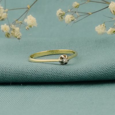 Image 2 of Gold solitaire ring with 0.02 ct. diamond | Desiree