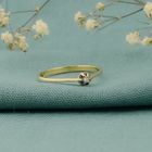 Image 2 of Gold solitaire ring with 0.02 ct. diamond | Desiree