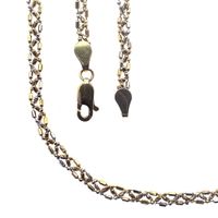 18K tricolor gold fantasy link chain | 50.5 cm