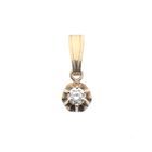Image 1 of Gold pendant with diamond | 0.15 ct.