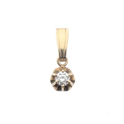 Image 1 of Gold pendant with diamond | 0.15 ct.