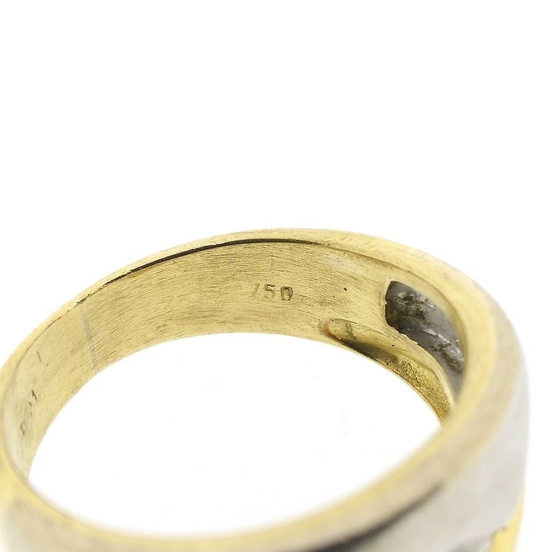 Image 6 of Two-tone gold ring with 0.08 ct diamond.
