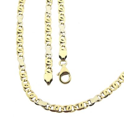 Two-tone gold Figaro link chain | 52.5 cm Image 1 of Two-tone gold Figaro link chain | 52.5 cm