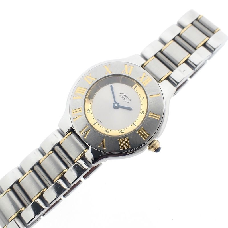 Image 6 of Cartier Must 21; Goud/stalen dames horloge
