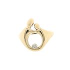 Image 3 of Gold mother-child ring with diamond; 0.06 ct.