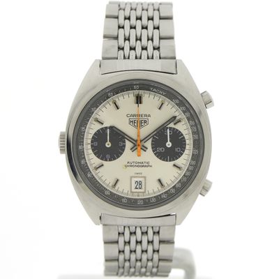 Image 1 of Heuer Carrera 1153; Vintage chronograaf heren horloge