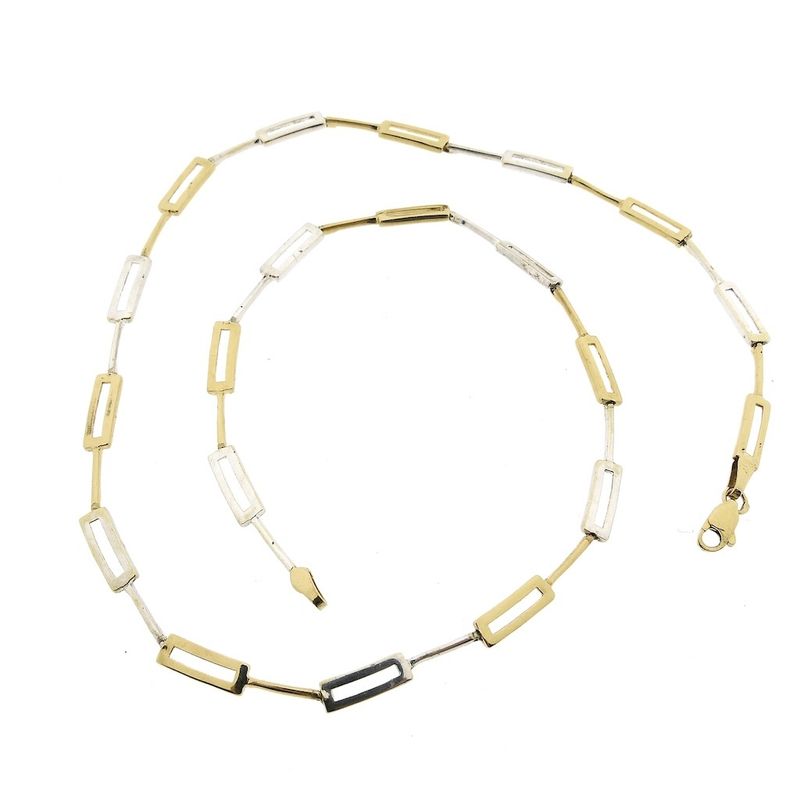 Image 6 of Two-tone gold fantasy link necklace