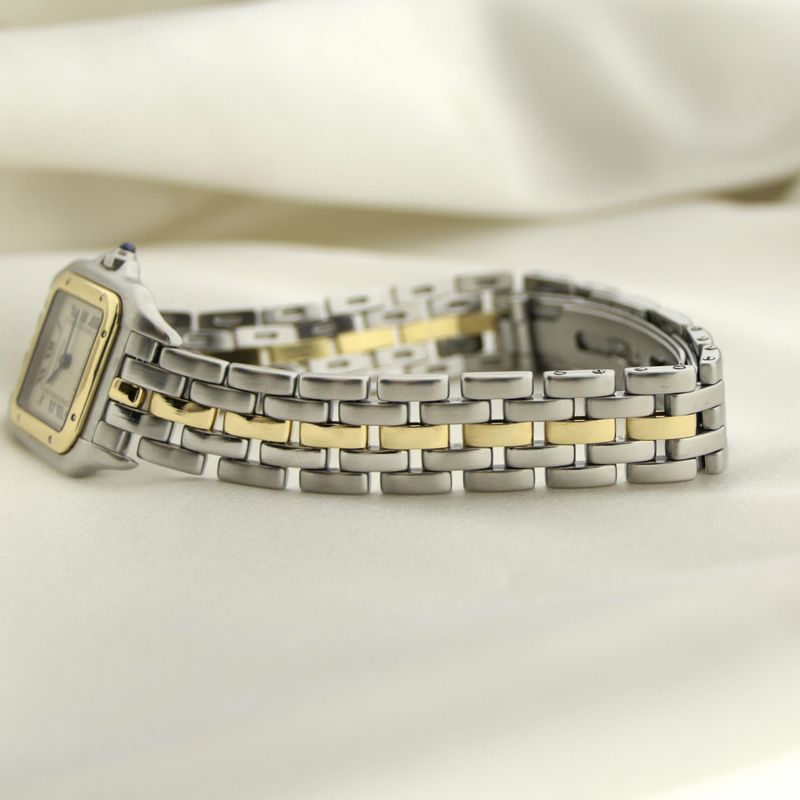 Image 15 of Cartier Panthère '1 Row'; 18k gold/steel women's watch