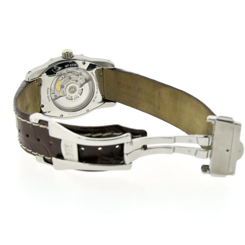 Image 15 of Maurice Lacroix Masterpiece 'Phase de Lune' Tonneau MP6439; Automatic gold/steel men's watch