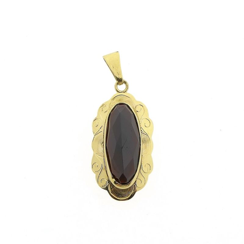 Image 1 of Vintage gold pendant with garnet