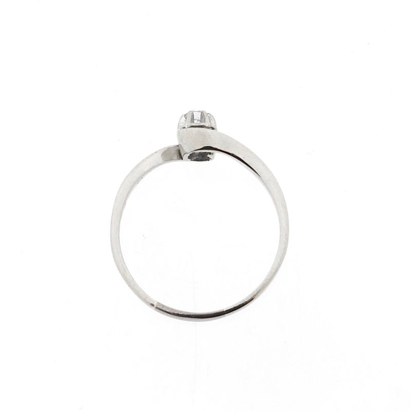 Image 5 of White Gold Solitaire Ring with Diamond | 0.10 ct.