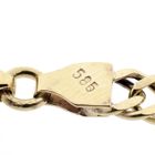 Image 9 of Gold flat gourmet link bracelet | 18.5 cm