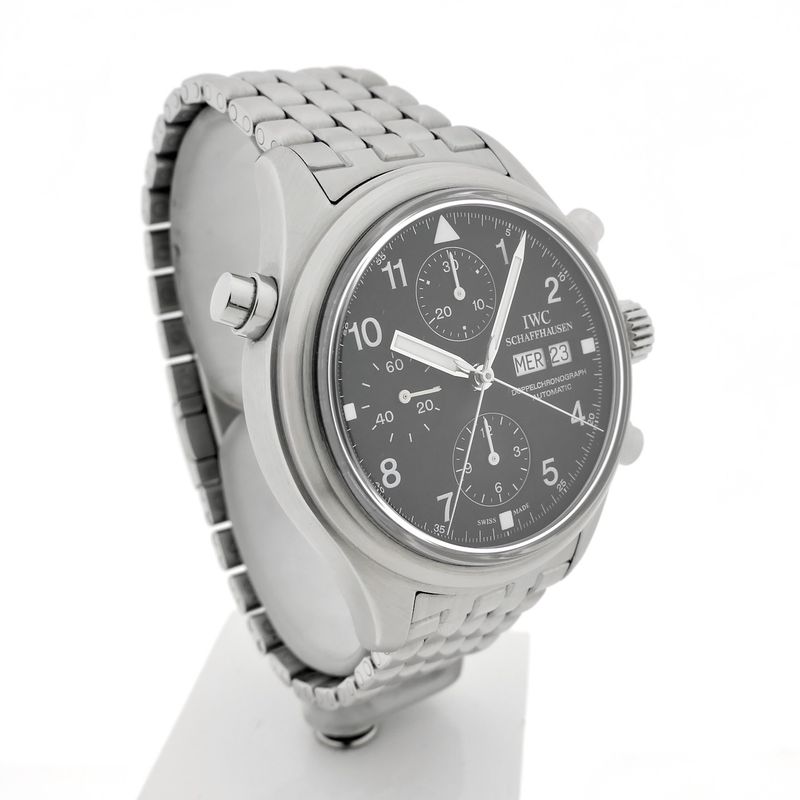 Image 3 of IWC Flieger 'Doppelchronograph' IW371319; Automatic men's watch with rattrapante chronograph