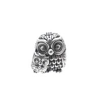 Pandora Moments charm; Silver; Mother and baby owl