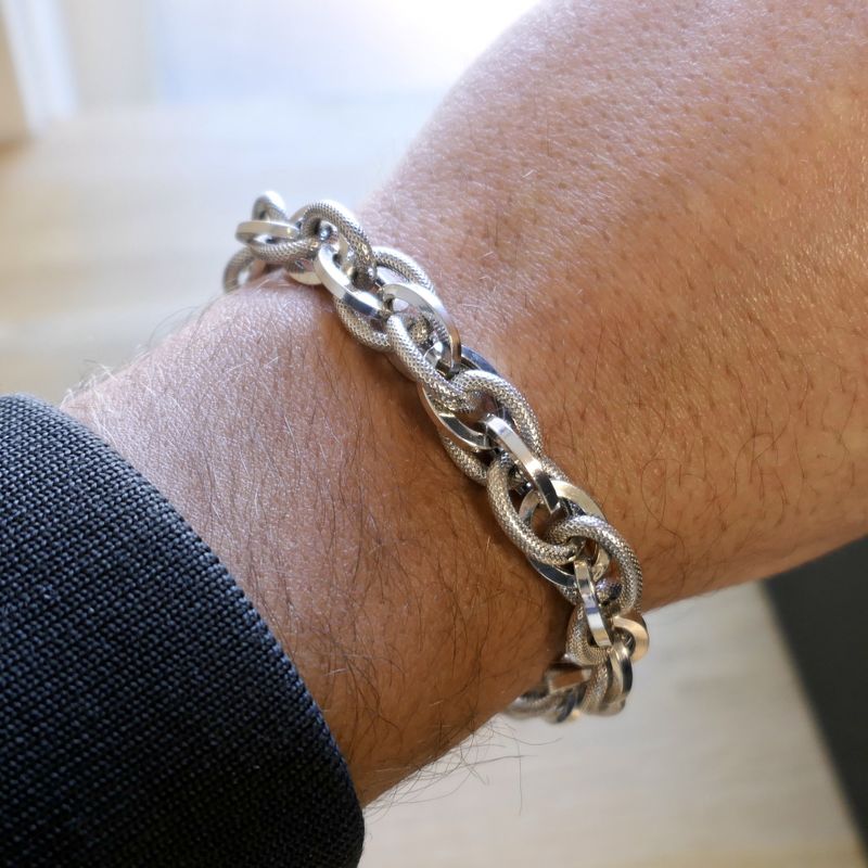 Image 9 of Silver Fantasy/Cable Chain Bracelet