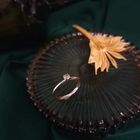 Image 2 of White gold solitaire ring with zirconia; Blush