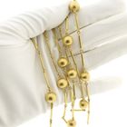 Image 9 of Gold long chain/saucer with beads