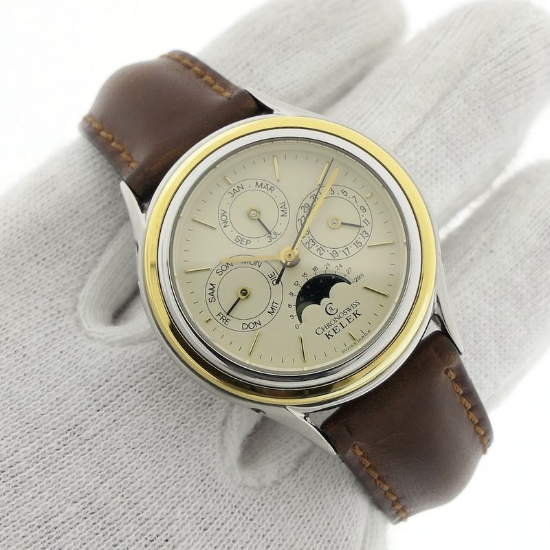 Image 5 of Chronoswiss Kelek; Automatic vintage moonphase/calendar movement