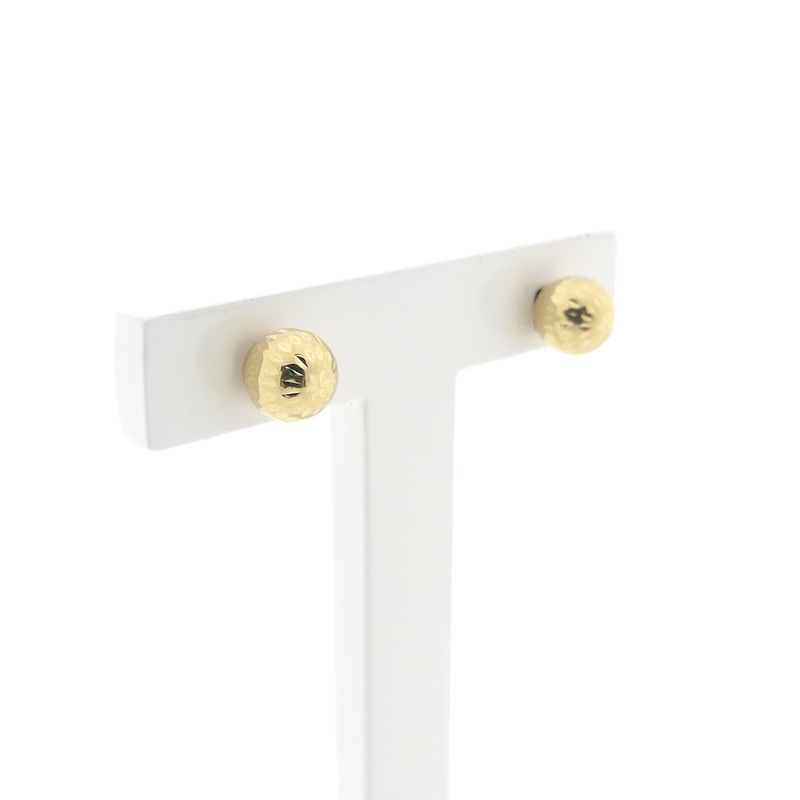 Image 3 of Gold subtle stud earrings | Sphere