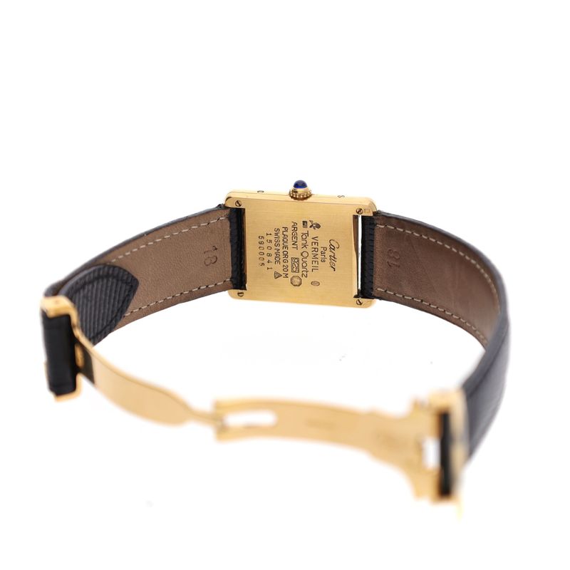 Image 13 of Cartier Tank Vermeil 'Large' 590005; Vintage Watch