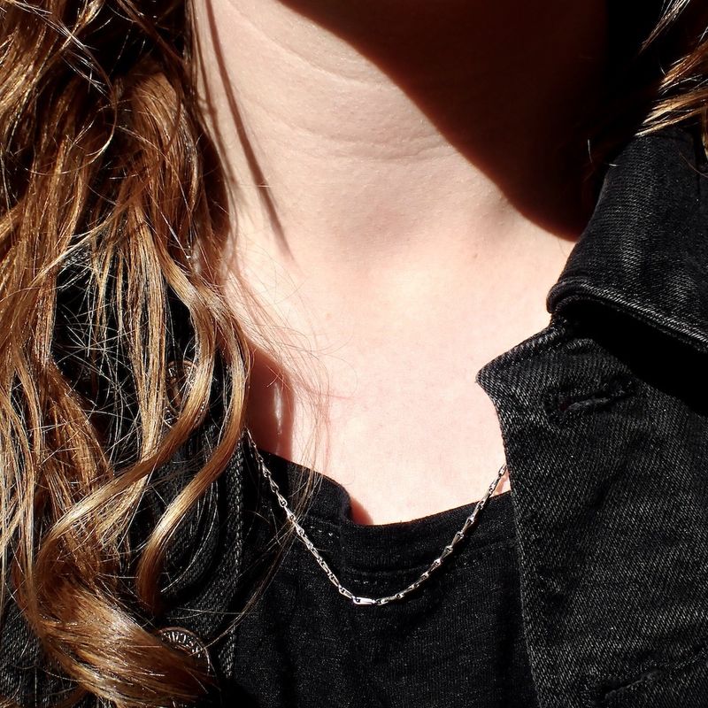 Image 10 of 18K white gold fantasy link chain | 52.5 cm